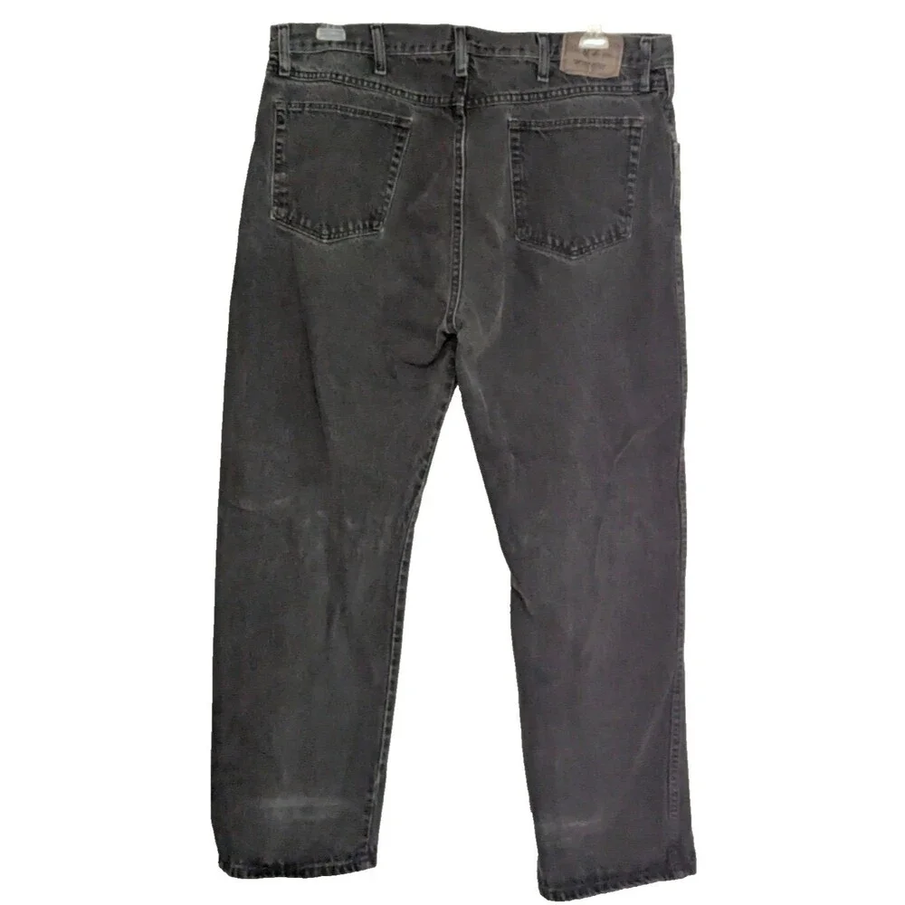 Wrangler Authentics Men's Black Denim Jeans 40x30 Relaxed Straight Leg 96501CB